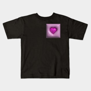 pink 3d heart in 3d cushion Kids T-Shirt